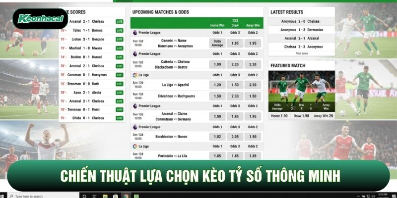 Chiến thuật lựa chọn kèo tỷ số thông minh